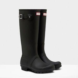 Hunter Original Tall Rain Boots Matte Black US 10
